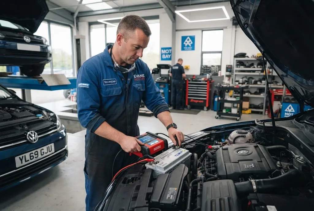 Auto battery service with professional battery testing in the UK