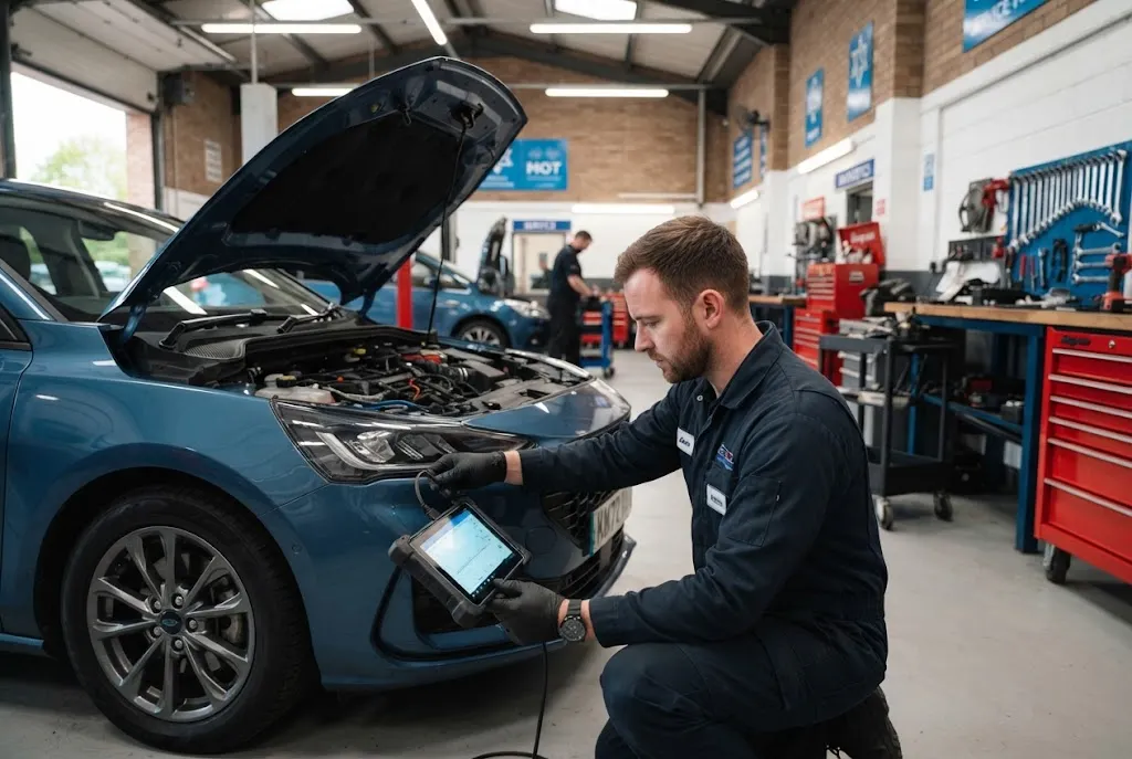 Auto diagnostic services using professional vehicle diagnostic equipment