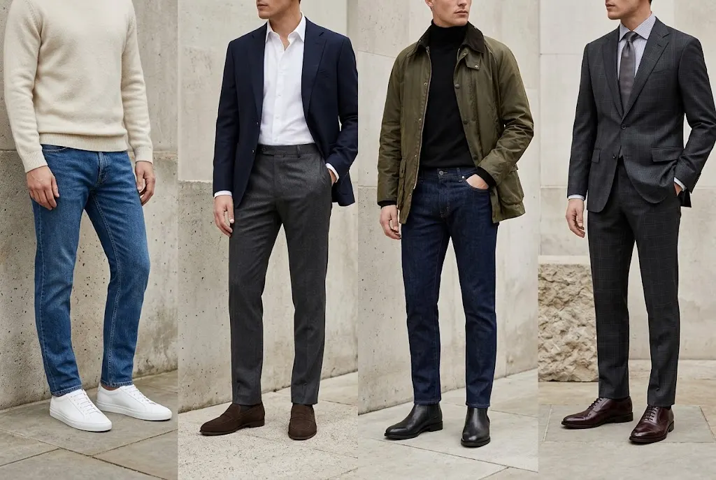How to Choose the Right Shoes for Every Outfit Different shoe styles for casual and smart outfits
