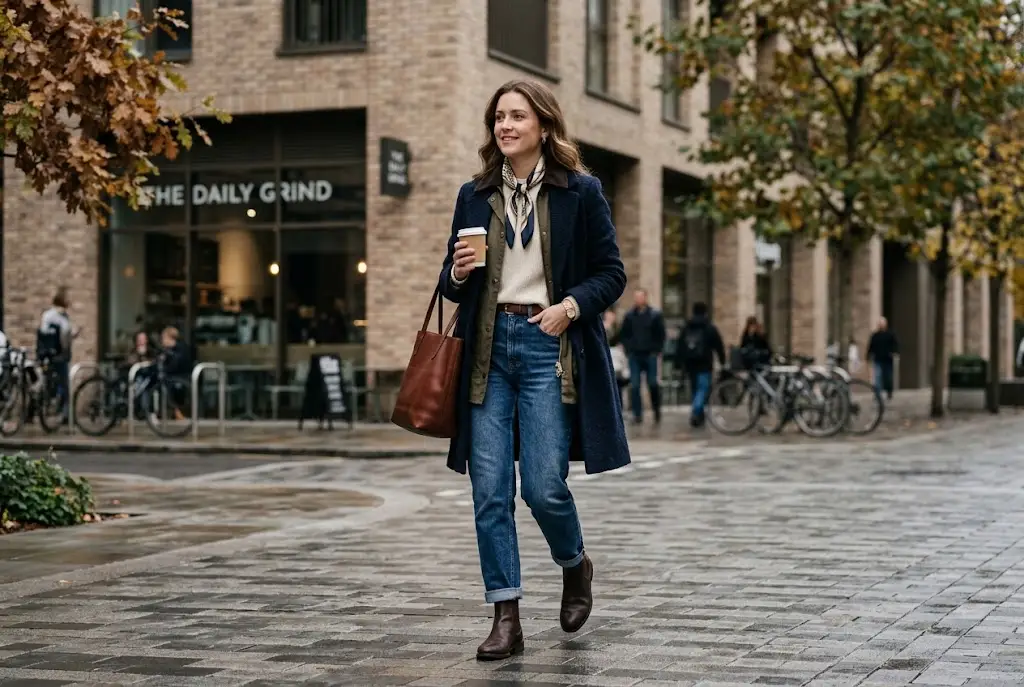How to Mix Colours in an Outfit: An Easy Style Guide Stylish UK outfit showing coordinated clothing colours
